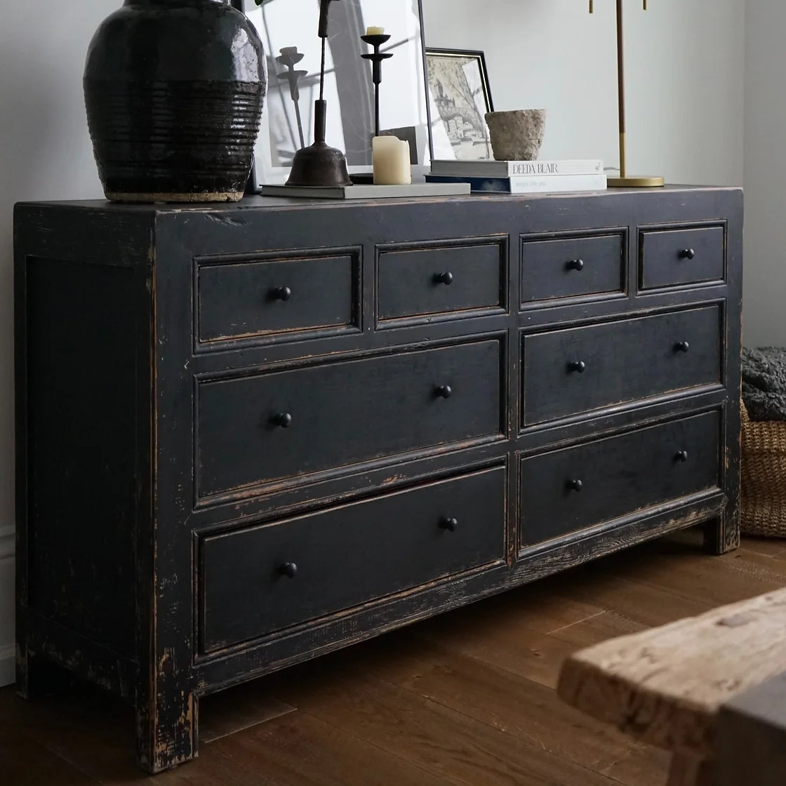 Roman Weathered Black Wood Dresser Willow Lane Interiors Roman Weathered Black Wood Dresser Willow Lane Interiors
